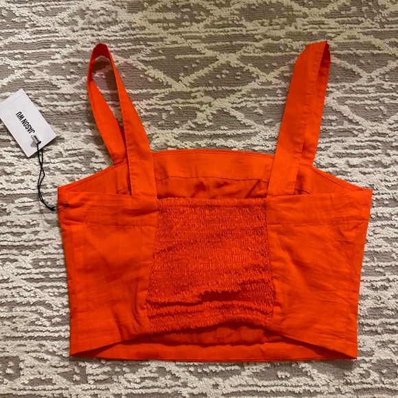 Jason Wu Orange Cropped Tank Top size XS - Picture 4 of 7